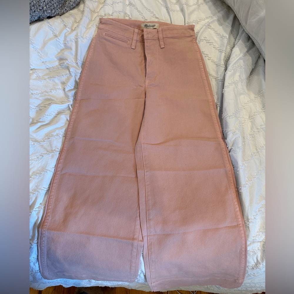Madewell pink flare jeans never worn